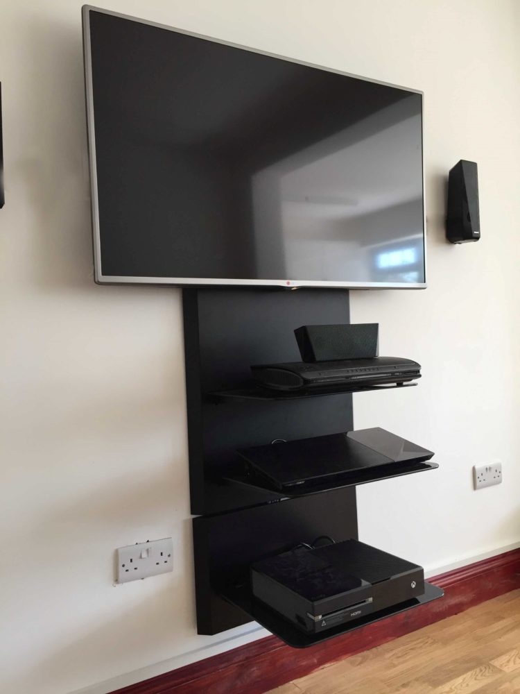 tv stand with rack mount