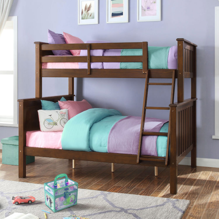 twin over full bunk bed pine