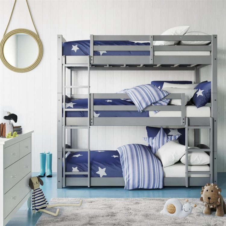 l shaped triple sleeper bunk bed